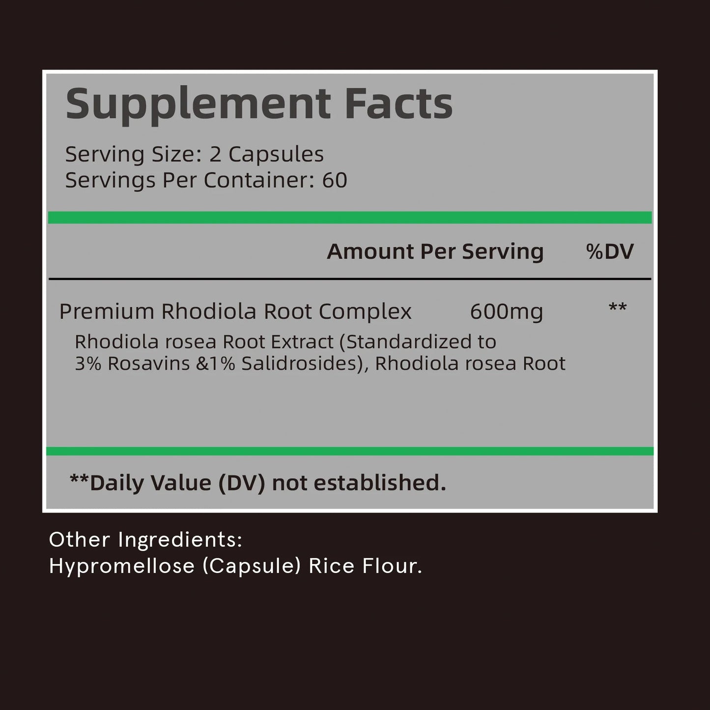 Rhodiola Rosea Capsules