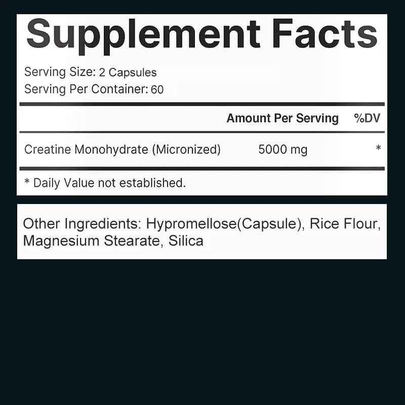 Micronized Creatine 120 Capsules